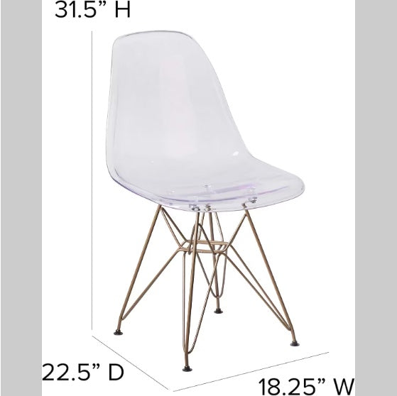 2 Transparent Dining Chairs - SNAK HOME