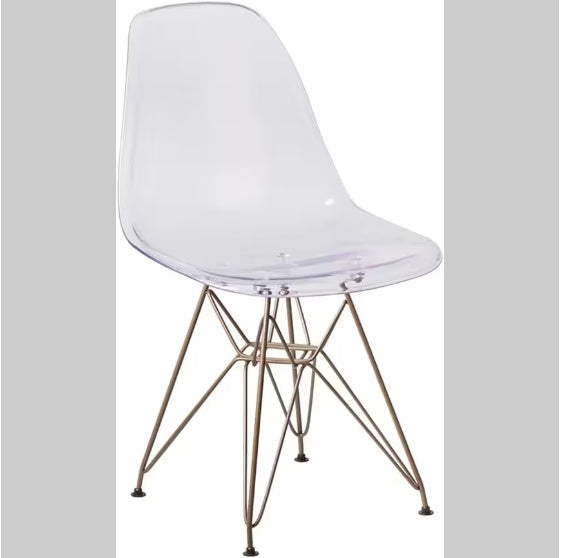 2 Transparent Dining Chairs - SNAK HOME