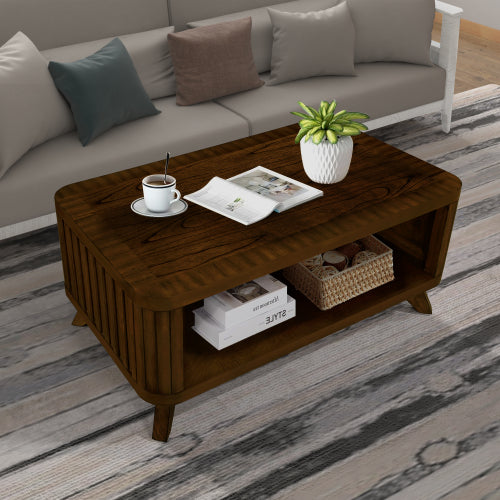 Rectangular Wooden Coffee Table - SNAK HOME