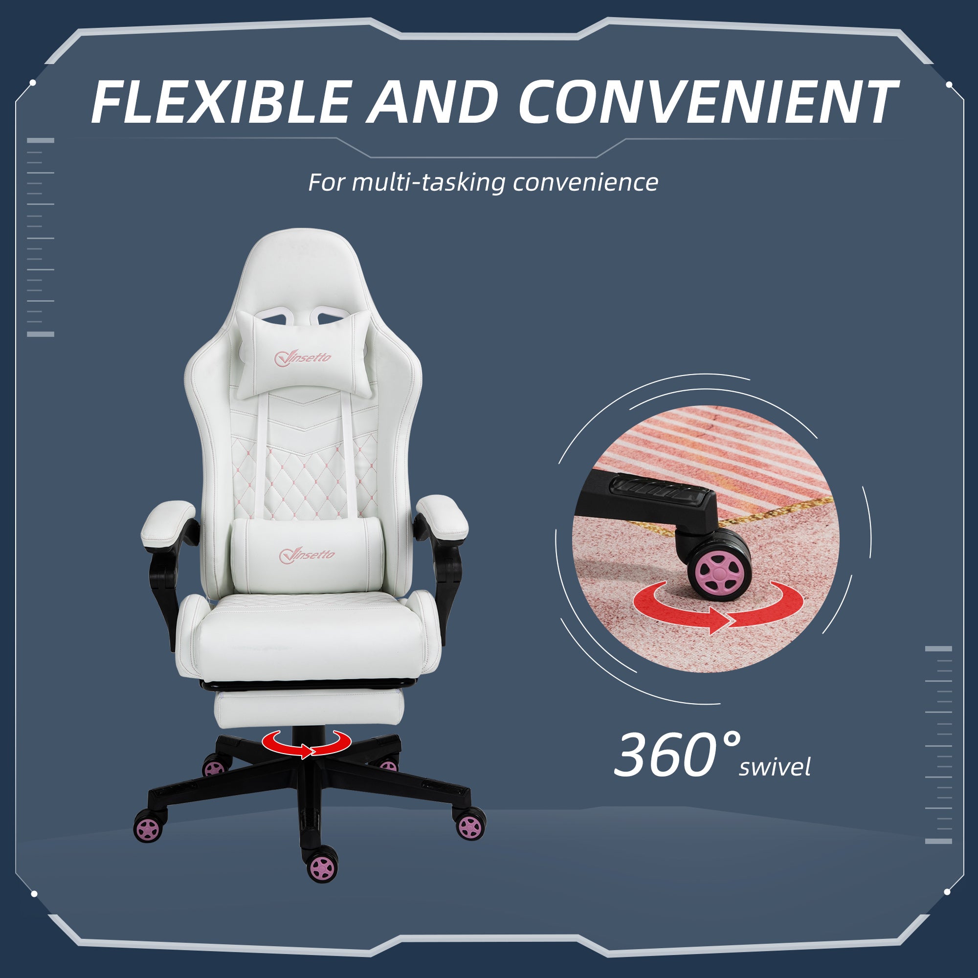 High Back PU Leather Gaming Chair - SNAK HOME