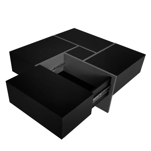 Unique Design Coffee Table With 4 Hidden Storage Compartments - SNAK HOME