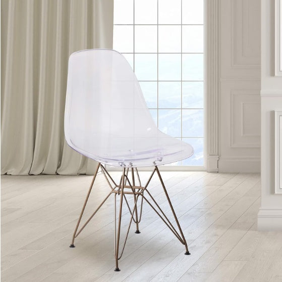 2 Transparent Dining Chairs - SNAK HOME