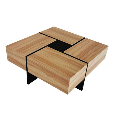 Unique Design Coffee Table With 4 Hidden Storage Compartments - SNAK HOME