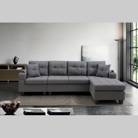 Fabric Sectional Sofa - SNAK HOME