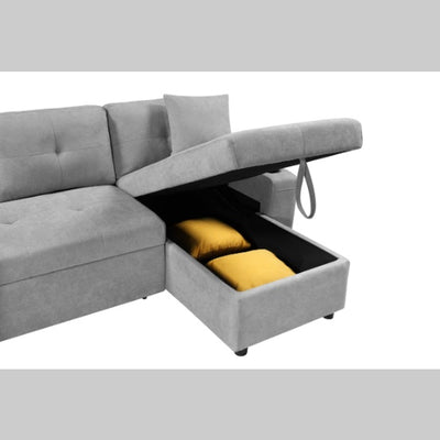 Convertible Sectional Sofa With Armrest Storage - SNAK HOME