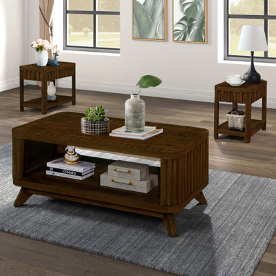Rectangular Wooden Coffee Table - SNAK HOME