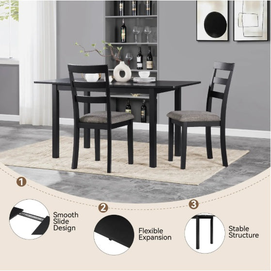 Extendable Dining Table Modern House Dining Room - SNAK HOME