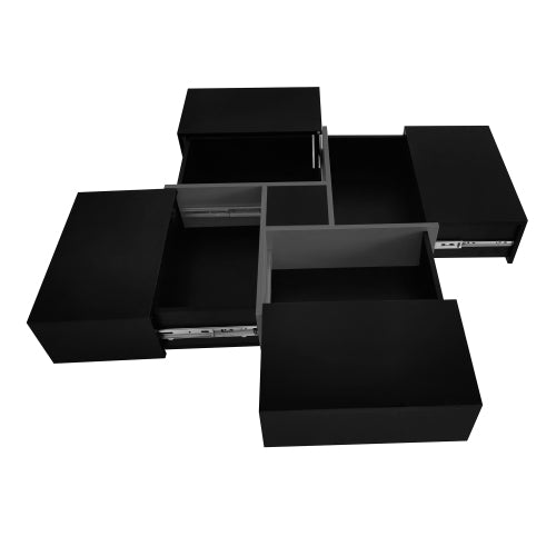 Unique Design Coffee Table With 4 Hidden Storage Compartments - SNAK HOME