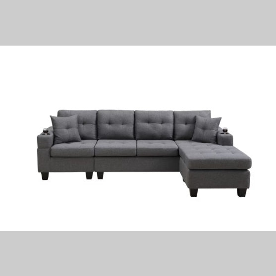 Fabric Sectional Sofa - SNAK HOME
