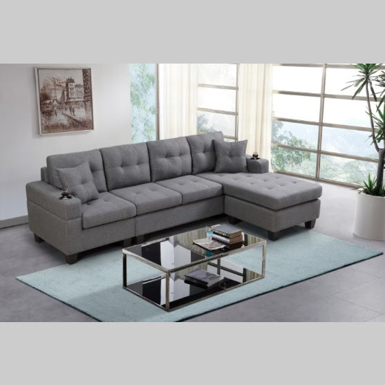 Fabric Sectional Sofa - SNAK HOME
