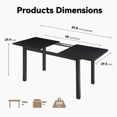 Extendable Dining Table Modern House Dining Room - SNAK HOME